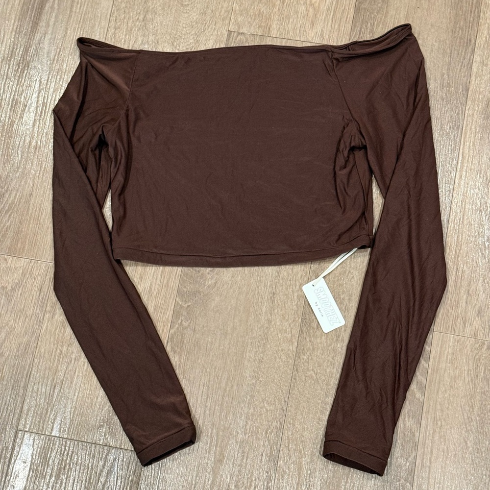 Smoothez by Aerie, large brown long-sleeve shirt